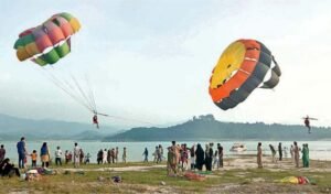 Parasailing at Khanpur Dam